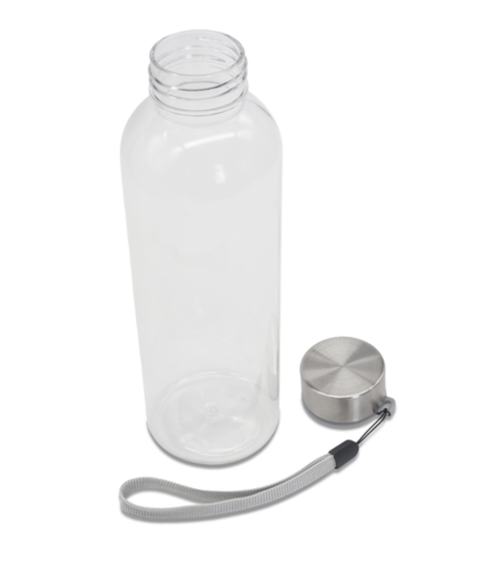 Butelka sportowa 500 ml transparentna z paskiem na nadgarstek